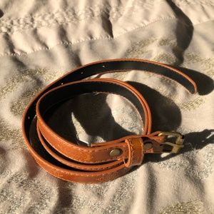 Light brown leather belt